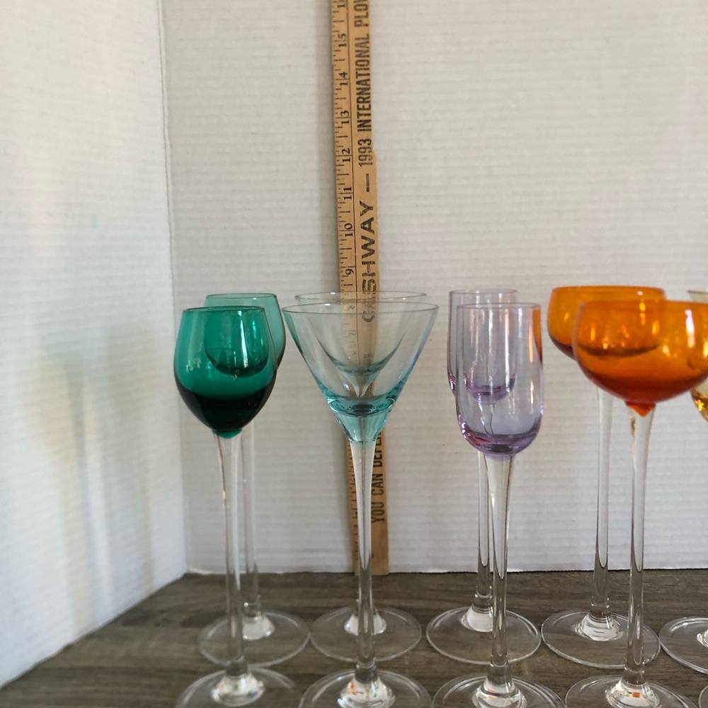 Vtg MCM Long Stemmed Cordial Glasses - Picture 7 of 8